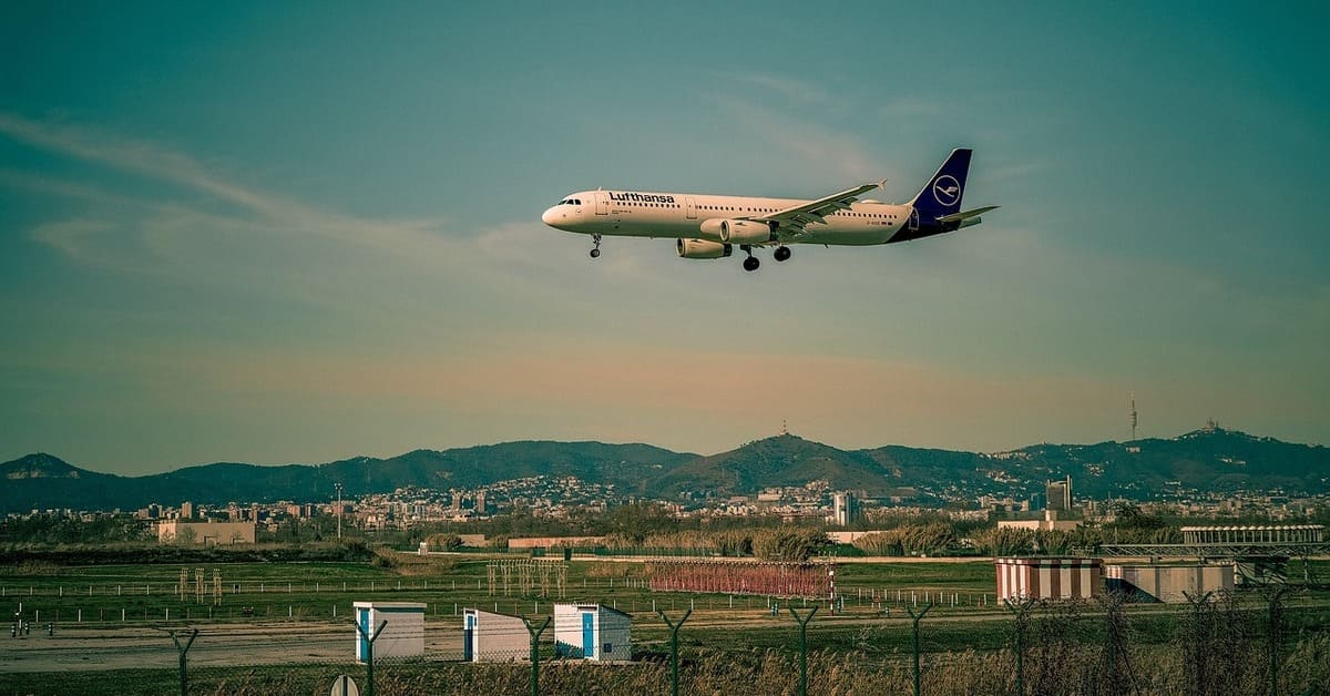 Flughafen Barcelona Landung