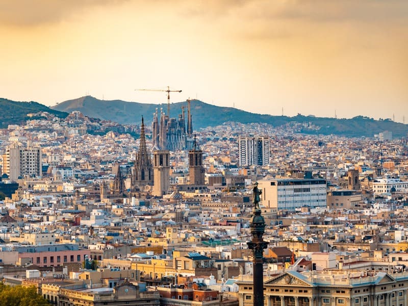 Barcelona Aussicht Stadt