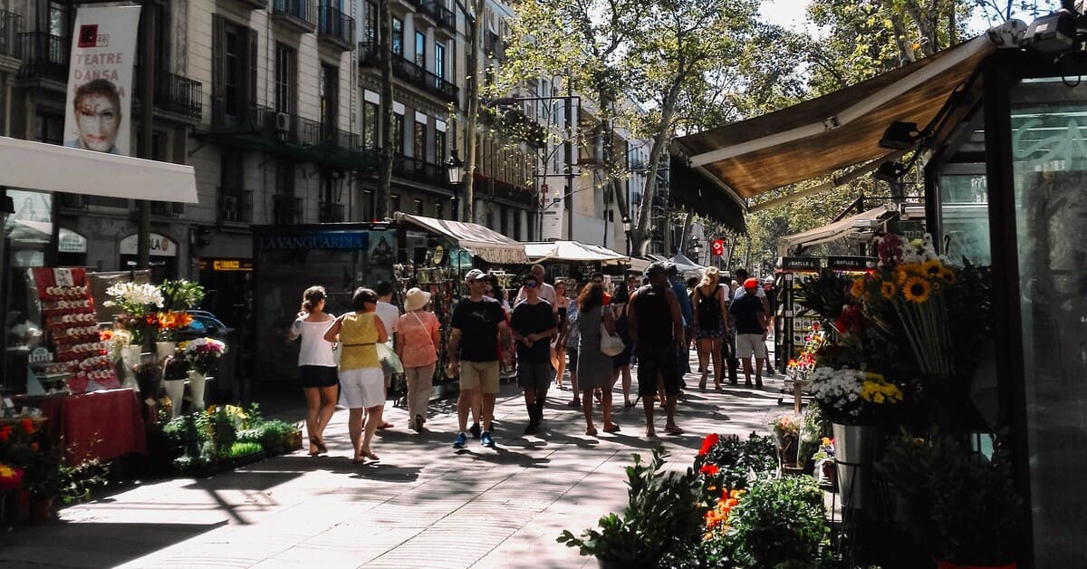 Rambla Blumenstände